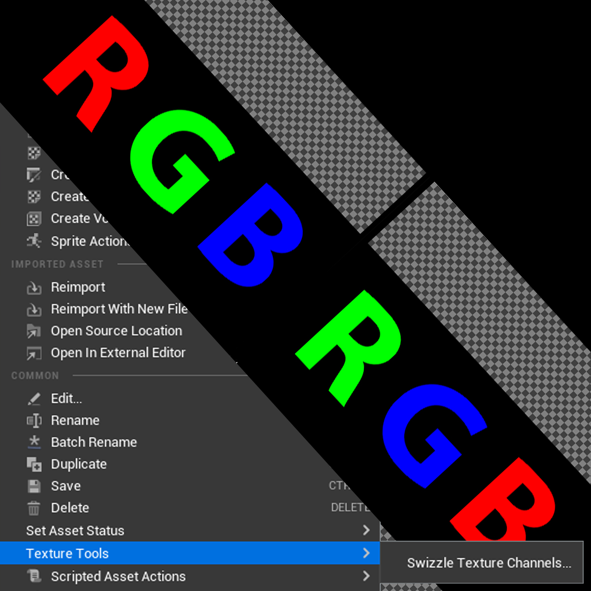 Unreal - Swizzle Texture Channels